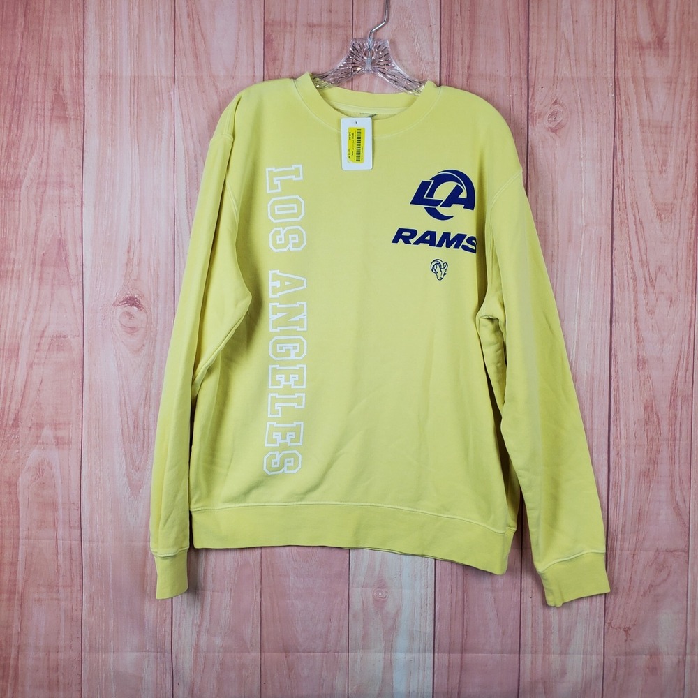 Los Angleles Rams Sweatshirt Sz Medium Yellow Long Sleeve Pullover